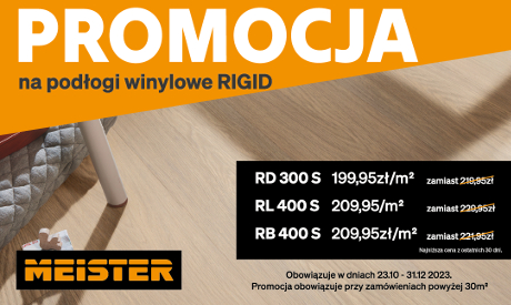Promocja na podłogi MeisterDesign Rigid