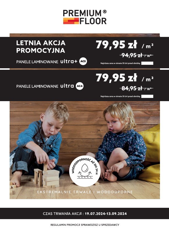 Letnia promocja paneli laminowanych Premium Floor