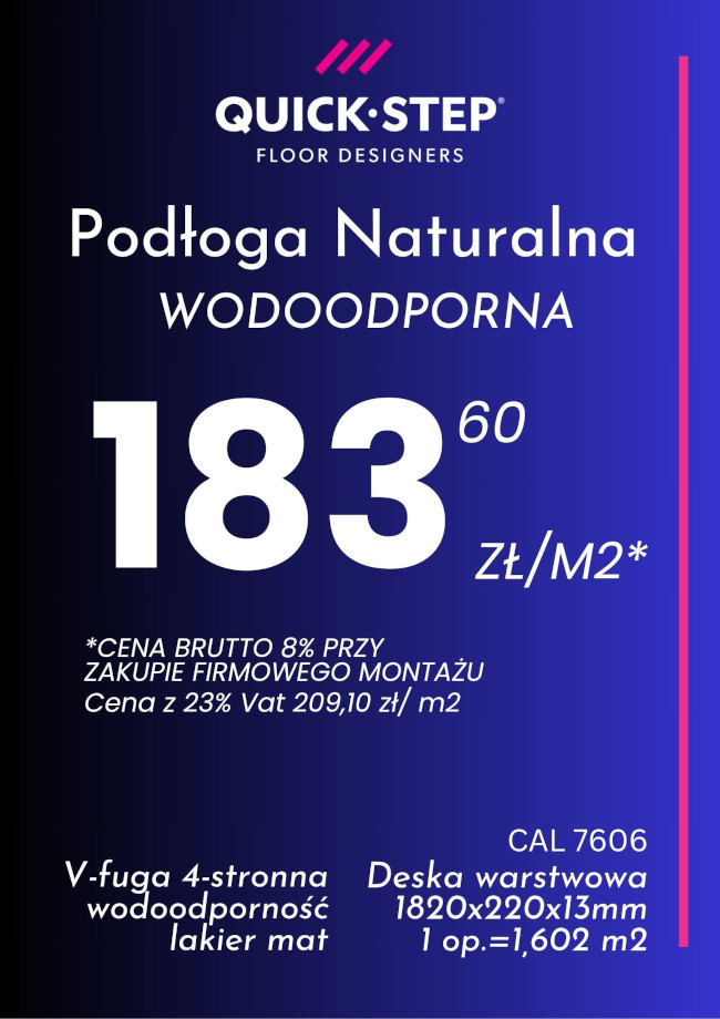 Promocja podłóg wodoodpornych Quick-Step