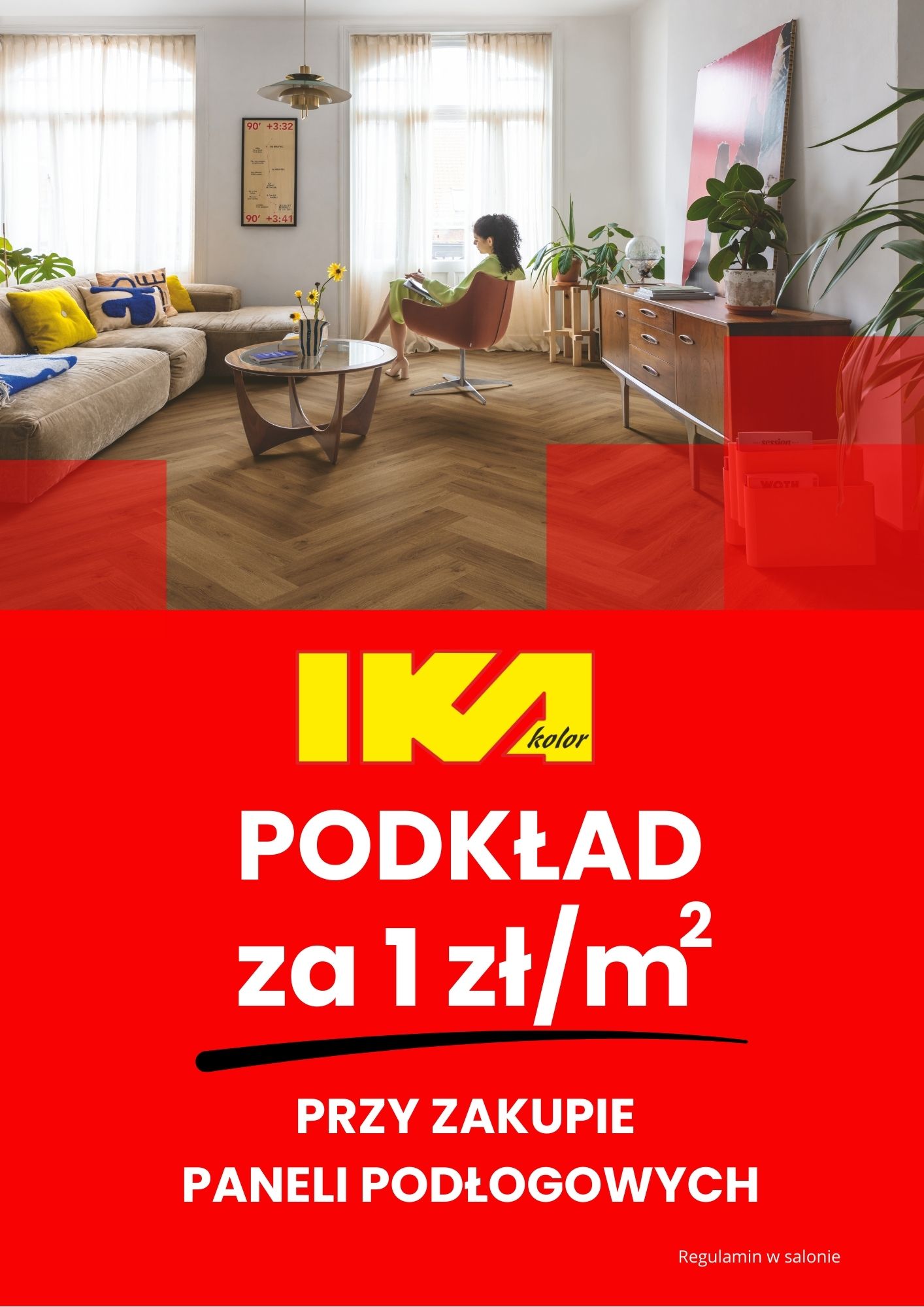Przy zakupie paneli podłogowych podkład za 1zł