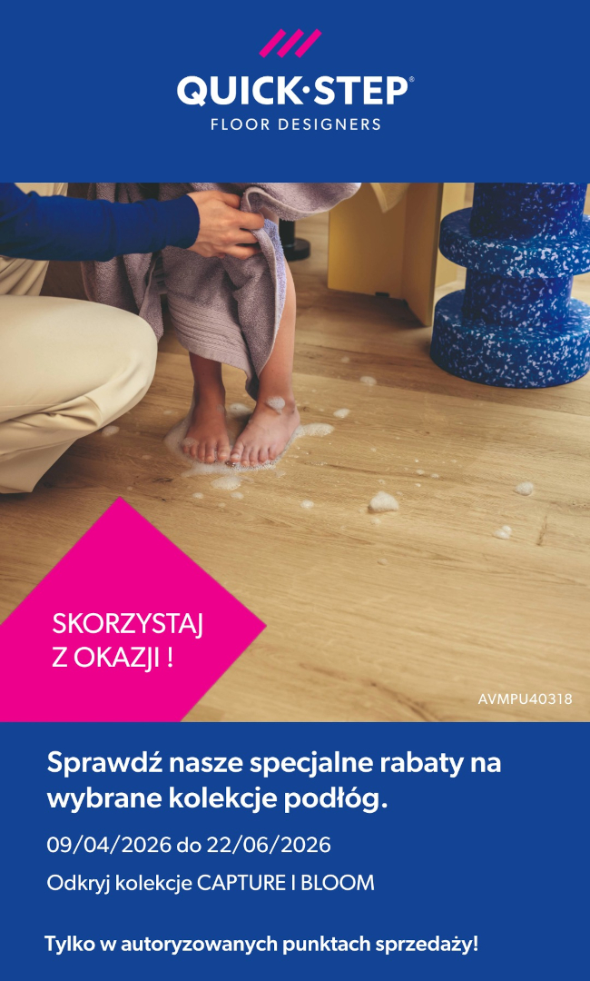 Specjalny rabat na podłogi marki Quick-Step