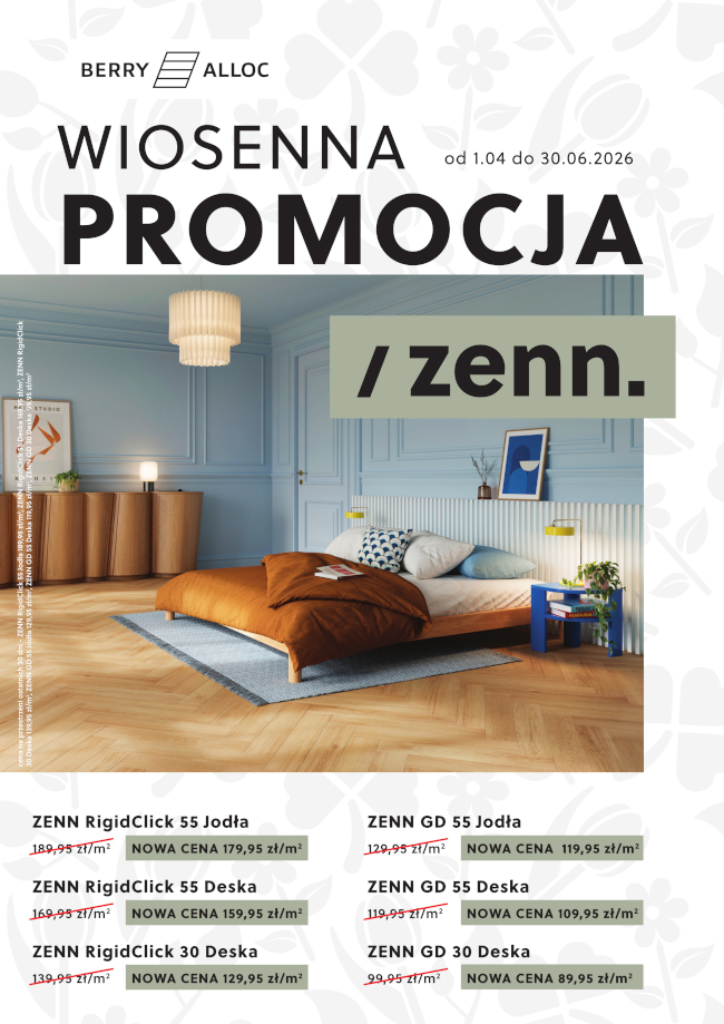 Promocja BerryAlloc na wybrane podłogi z kolekcji Zenn