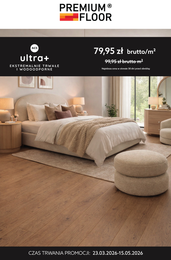 Promocja paneli laminowanych Premium Floor Ultra+